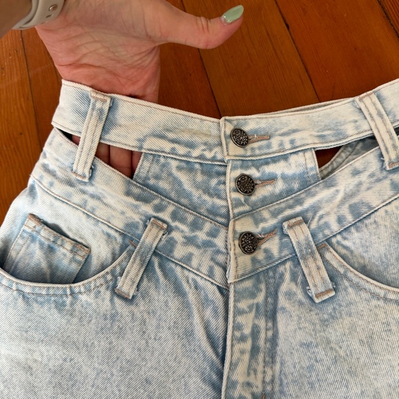Vintage Rare Nuovo Denim Cut Out Shorts - Picture 3 of 7